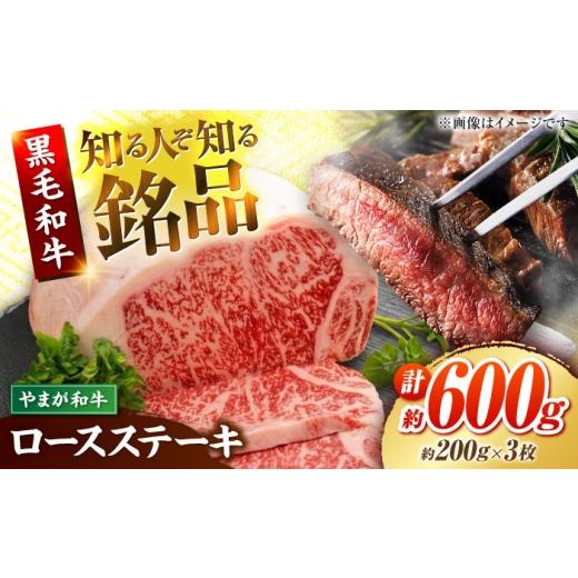 ふるさと納税 牛肉 ロース 熊本県 山鹿市 やまが和牛 ステーキ ロース 約200g×3枚 黒毛和牛 和牛 牛肉 お肉 肉 鹿本農業協同組合