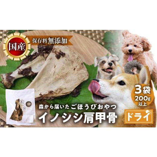 ふるさと納税 肉 愛知県 田原市 ごちそうペットフード イノシシ肩甲骨 3袋 ドライ 3袋(200g以上) ジビエ ボーン 骨 ペット 犬 愛犬 ワンちゃん わんちゃん …