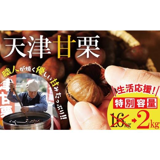 ふるさと納税 果物類 栗 愛知県 碧南市 特別容量 1.6kg⇒2kg ( 生活応援 ) この道50年の職人が焼く、やさしい甘みたっっっぷり 「天津甘栗」 2kg 焼きたて …