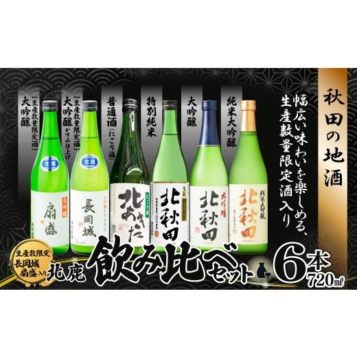 ふるさと納税 日本酒 大吟醸酒 秋田県 大館市 北鹿 生産本数限定酒入り北鹿飲み比べ6本セット(長岡城、扇盛入り) 200P4002 / 東北 秋田 大館 酒 日本酒 …