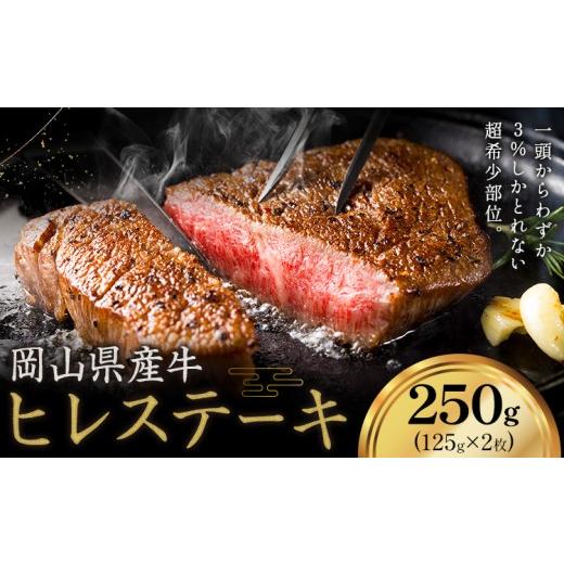 ふるさと納税 牛肉 ヒレ 岡山県 笠岡市 牛肉 国産 ヒレ ステーキ 岡山県産牛 250g (125g×2枚)[60日以内に出荷予定(土日祝除く)] 岡山県 笠岡市 肉 ステーキ…