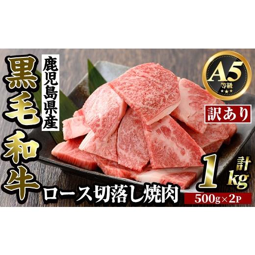 ふるさと納税 牛肉 ロース 鹿児島県 霧島市 K-321-A 訳あり・不揃い 鹿児島県産黒毛和牛 A5等級 ロース切り落とし焼肉(計1kg・500g×2P) ビーフ倉薗 霧島市 牛…