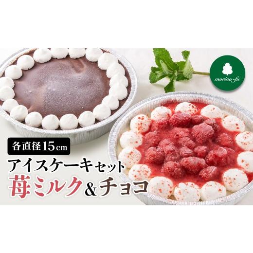 ふるさと納税 菓子 アイス 宮崎県 西都市 もりのふうオリジナル アイスケーキ2種セット 苺ミルク&チョコ 41-8a