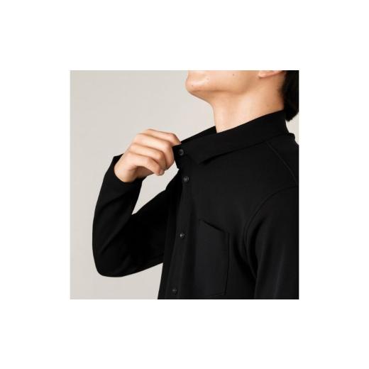 ふるさと納税 服 男 大阪府 泉大津市  M×ブラック オールユアーズ もっと着た着て 泉大津シャツ | 軽量 ノーアイロン ストレッチ 速乾 形態安定 長袖 軽い イ…の画像