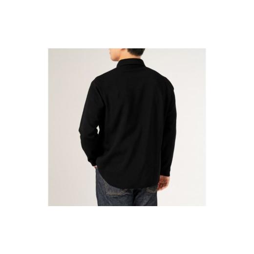 ふるさと納税 服 男 大阪府 泉大津市  L×ブラック オールユアーズ もっと着た着て 泉大津シャツ | 軽量 ノーアイロン ストレッチ 速乾 形態安定 長袖 軽い イ…の画像