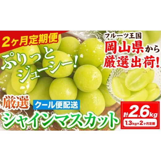 ふるさと納税 ぶどう マスカット 岡山県 笠岡市 2ヶ月定期便 2026年発送先行予約 シャインマスカット 岡山 約1.3kg×2ヶ月定期便 計2.6kg [2026年9月上旬-10…