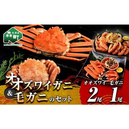 ふるさと納税 カニ ずわいガニ 北海道 森町 オオズワイガニ毛がに3尾Bセット オオズワイガニ2尾(300〜350g前後×2尾) 毛がに1尾(約350g) 海鮮問屋 株式会社 …