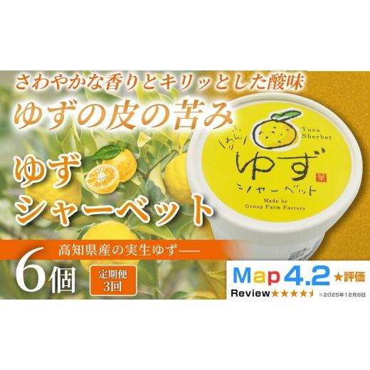 ふるさと納税 菓子 アイス 高知県 安芸市 ゆず シャーベット 18個 100ml×6個×3回定期便 アイスクリーム シャーベットアイス 人気 柚子 ユズ ゆずアイス 濃厚…