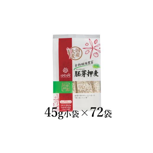 ふるさと納税 雑穀 山梨県 南アルプス市 はくばく 胚芽押麦スタンドパック 45g×72袋 ALPAN043 | はくばく 胚芽押麦 押し麦 雑穀 健康