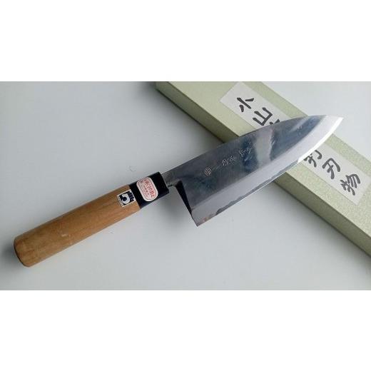 ふるさと納税 包丁 熊本県 宇土市 小山本手打刃物 白紙鋼 出刃包丁 6寸 磨 (片刃) 熊本県伝統的工芸品 
