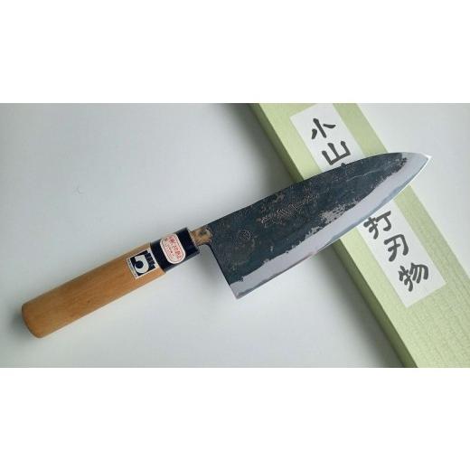 ふるさと納税 包丁 熊本県 宇土市 小山本手打刃物 白紙鋼 出刃包丁 6寸 (両刃) 熊本県伝統的工芸品 