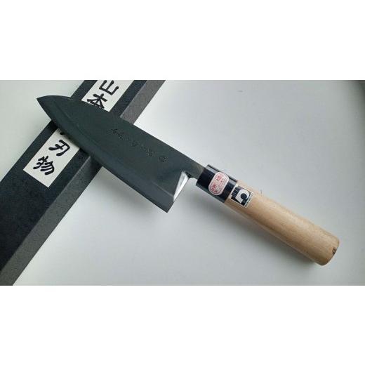 ふるさと納税 包丁 熊本県 宇土市 小山本手打刃物 左利き用 青紙鋼 出刃包丁 磨 6寸 (片刃) 熊本県伝統的工芸品 