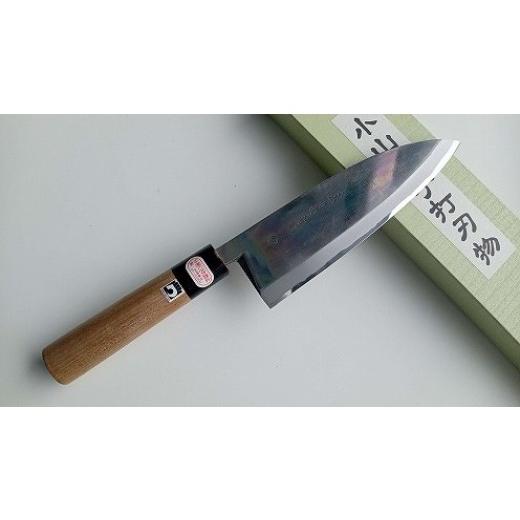 ふるさと納税 包丁 熊本県 宇土市 小山本手打刃物 青紙鋼 出刃包丁 磨 6寸 (片刃) 熊本県伝統的工芸品 