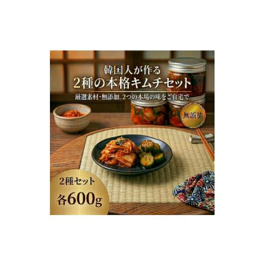 ふるさと納税 加工品等 キムチ 大阪府 和泉市 本場韓国の味 2種キムチ詰め合わせ(白菜・きゅうり)各2パック 国産野菜使用 無添加 1732230