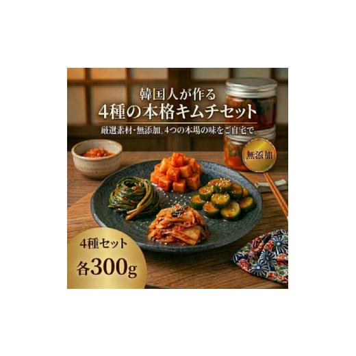 ふるさと納税 加工品等 キムチ 大阪府 和泉市 本場韓国の味 4種のキムチ詰め合わせ(白菜・きゅうり・大根・ニラ)各1パック 国産野菜使用 1732233