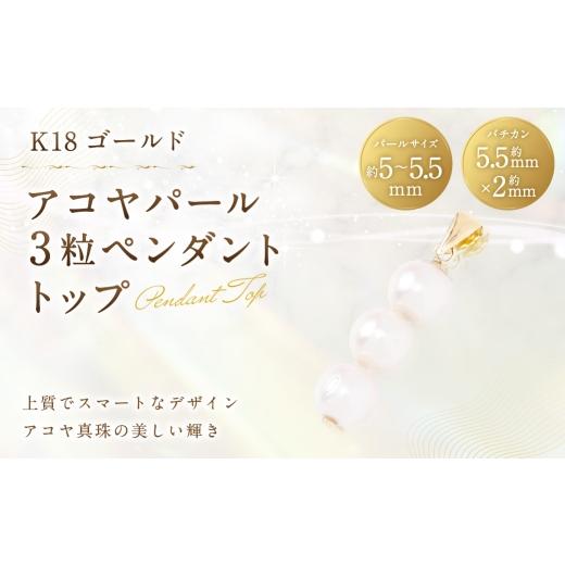 ふるさと納税 アクセサリー ペンダント 山梨県 中央市 K18 アコヤパール 3粒 ペンダントトップ ペンダント 真珠 パール あこや真珠 アコヤ真珠 あこや アクセ…