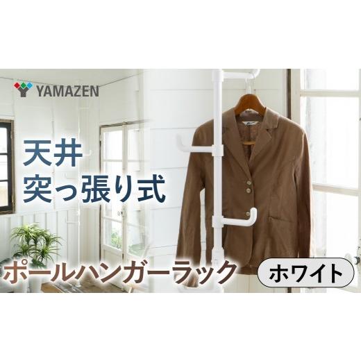 ふるさと納税 家具 収納家具 東京都 江東区 山善 YAMAZEN 天井突っ張り式 ポールハンガーラック シングル 高さ200-280cm 伸縮 73063 WJ-725RM(MWH) ホワイ…