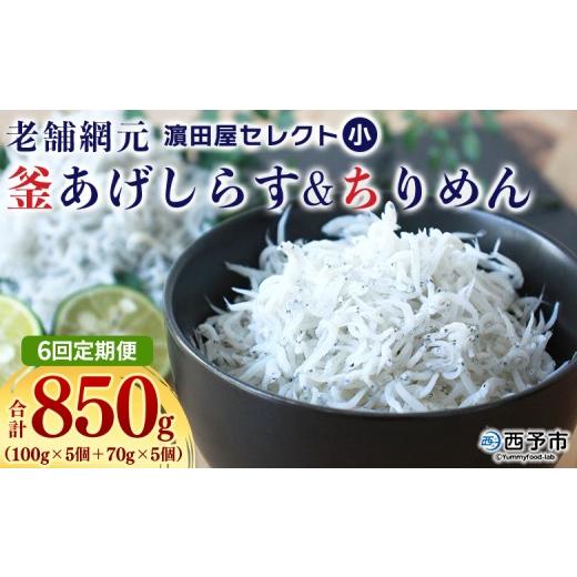 ふるさと納税 魚貝類 しらす 愛媛県 西予市 老舗網元 ?田屋セレクト 釜あげしらす (合計850g) 6回定期便 『お申込み月の翌月より配送開始』釜揚げ シラス じ…