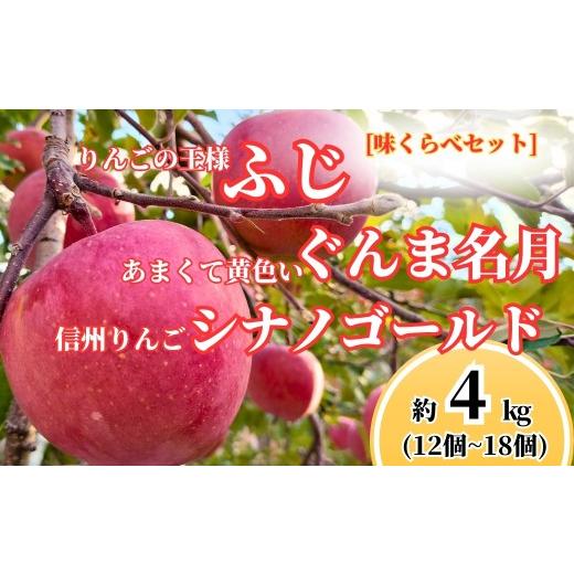 ふるさと納税 りんご 長野県 千曲市 ぐんま名月×ふじ×シナノゴールド 味くらべセット 約4kg (12個~18個) 半蔵農園 | りんご 林檎 リンゴ 信州りんご 長野県 …
