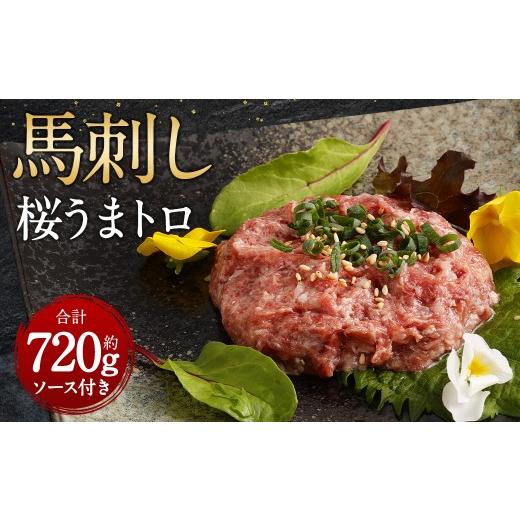 ふるさと納税 馬肉 熊本県 湯前町 馬刺し 桜うまトロ (ネギトロ) 合計約720g 馬肉 お肉 赤身 60g×12 ソース