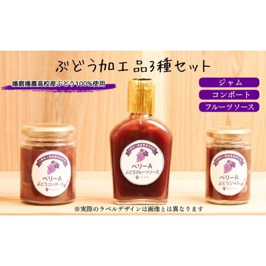 ふるさと納税 ジャム 兵庫県 加西市 ぶどう 播磨農業高校産ぶどうを使用した加工品3種各1本セット ジャム コンポート フルーツソース
