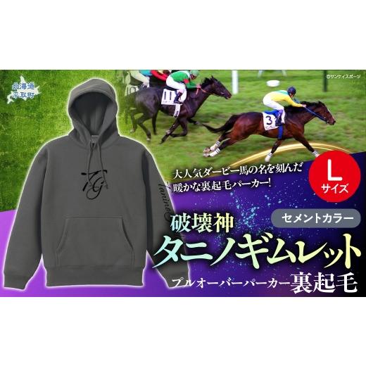 ふるさと納税 服 男 北海道 平取町 破壊神タニノギムレット (セメントカラー)プルオーバーパーカー裏起毛 L ふるさと納税 人気 おすすめ ランキング 馬 …