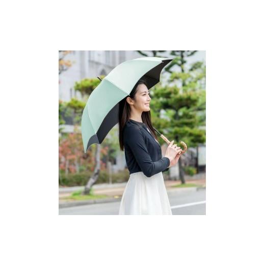 ふるさと納税 雑貨・日用品 兵庫県 芦屋市 ロサブラン 日傘 ミドル プレーン 55cm ミント(シルバー) | 100% 完全遮光 晴雨兼用 Rose blanc 傘 カサ uvカット …