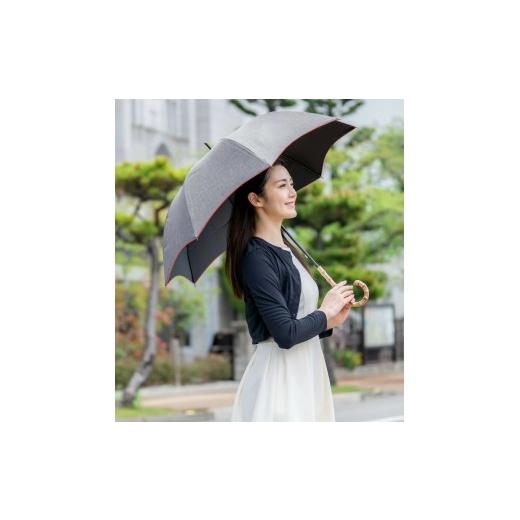ふるさと納税 雑貨・日用品 兵庫県 芦屋市 ロサブラン 日傘 ミドル プレーン ダンガリー 55cm ダンガリーグレー(レッドステッチ) | 100% 完全遮光 晴雨兼用 R…