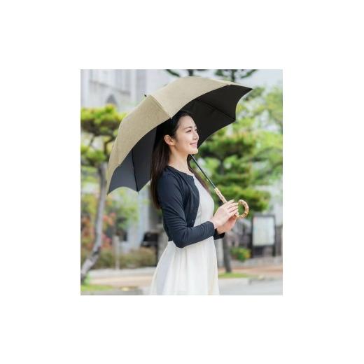 ふるさと納税 雑貨・日用品 兵庫県 芦屋市 ロサブラン 日傘 ミドル プレーン ダンガリー 55cm ダンガリーベージュ | 100% 完全遮光 晴雨兼用 Rose blanc 傘 …