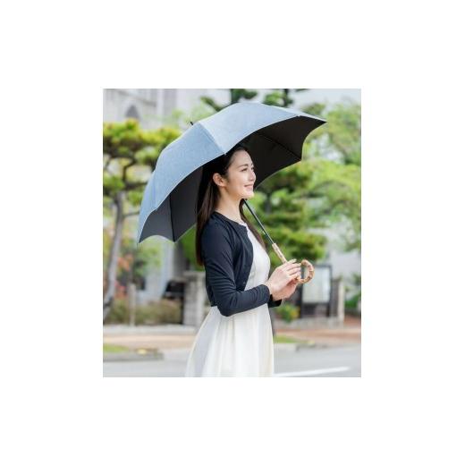 ふるさと納税 雑貨・日用品 兵庫県 芦屋市 ロサブラン 日傘 ミドル プレーン ダンガリー 55cm ダンガリーブルー(アイボリー) | 100% 完全遮光 晴雨兼用 Rose …