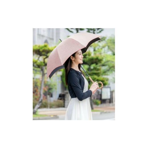ふるさと納税 雑貨・日用品 兵庫県 芦屋市 ロサブラン 日傘 ミドル プレーン ダンガリー 55cm ダンガリーピンク(レッド) | 100% 完全遮光 晴雨兼用 Rose blan…