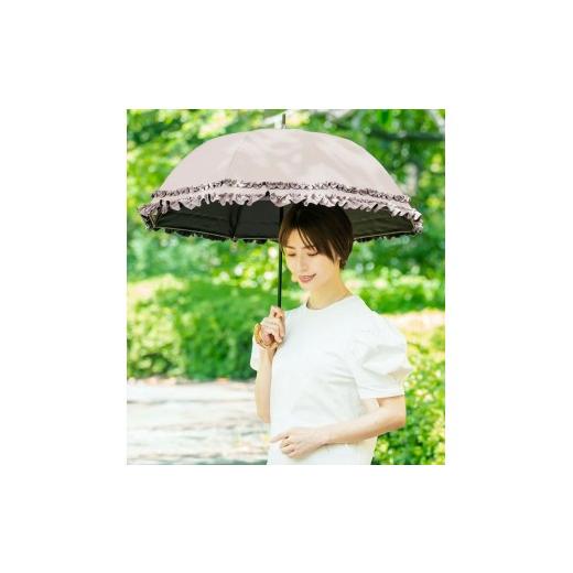 ふるさと納税 雑貨・日用品 兵庫県 芦屋市 ロサブラン 日傘 ショート ダブルフリル 50cm ピンク | 100% 完全遮光 晴雨兼用 Rose blanc 傘 カサ uvカット 遮光…