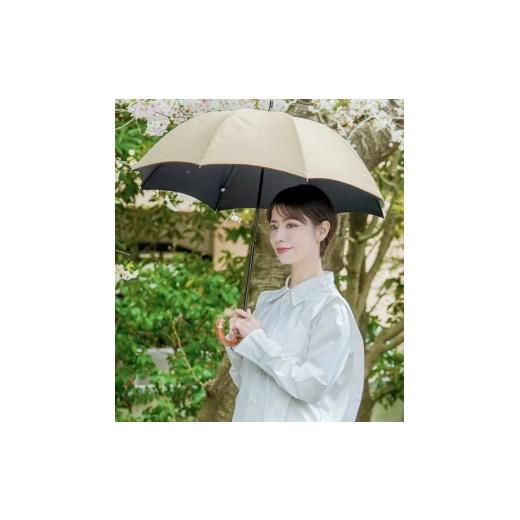 ふるさと納税 雑貨・日用品 兵庫県 芦屋市 ロサブラン 日傘 ショート プレーン 50cm シャンパンベージュ×ステッチ | 100% 完全遮光 晴雨兼用 Rose blanc 傘 …