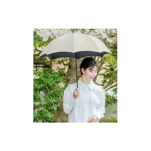 ふるさと納税 雑貨・日用品 兵庫県 芦屋市 ロサブラン 日傘 ショート プレーン 50cm グレージュ(ブラック) | 100% 完全遮光 晴雨兼用 Rose blanc 傘 カサ uv…
