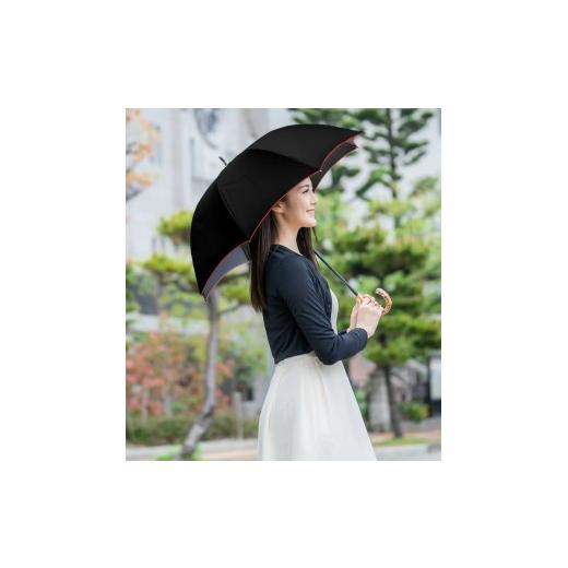 ふるさと納税 雑貨・日用品 兵庫県 芦屋市 ロサブラン 日傘 ショート プレーン シャンブレー 50cm シャンブレーブラック(レッド) | 100% 完全遮光 晴雨兼用 R…