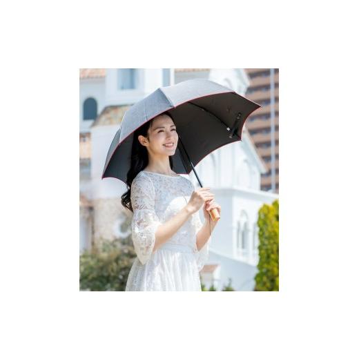 ふるさと納税 雑貨・日用品 兵庫県 芦屋市 ロサブラン 日傘 2段折り プレーン ダンガリー 50cm ダンガリーグレー(レッド) | 100% 完全遮光 晴雨兼用 Rose bla…