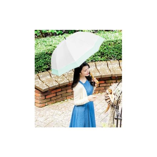 ふるさと納税 雑貨・日用品 兵庫県 芦屋市 ロサブラン 日傘 ラージ コンビ 60cm アイボリー×ミント | 100% 完全遮光 晴雨兼用 Rose blanc 傘 カサ uvカット …