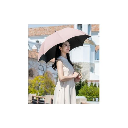 ふるさと納税 雑貨・日用品 兵庫県 芦屋市 ロサブラン 日傘 ラージ プレーン 60cm ピンク(グレージュ) | 100% 完全遮光 晴雨兼用 Rose blanc 傘 カサ uvカッ…