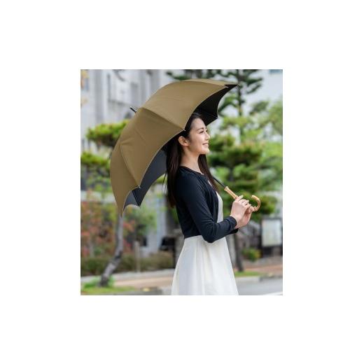 ふるさと納税 雑貨・日用品 兵庫県 芦屋市 ロサブラン 日傘 ラージ プレーン 60cm ココア(ベージュ) | 100% 完全遮光 晴雨兼用 Rose blanc 傘 カサ uvカット …
