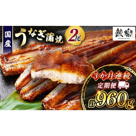 ふるさと納税 うなぎ 宮崎県 高鍋町 うなぎ 蒲焼 定期便 計3回 鰻 2尾 (計960g) 国産 ウナギ 3か月 連続 人気 ギフト 贈答品 おすすめ 小分け 宮崎県 高鍋町…
