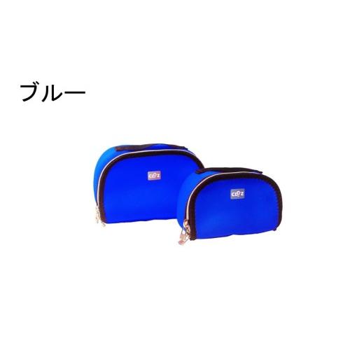 ふるさと納税 ファッション 大分県 国東市 クロッツバッグウィメン 防水素材メイクポーチS ブルー_2670R-11 ブルー