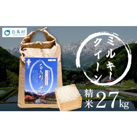 ふるさと納税 米 ミルキークイーン 長野県 白馬村 令和7年産 ミルキークイーン 27kg /長野県白馬村 白米 精米後発送 北アルプスの雪解け水 信州 2025年産 米…