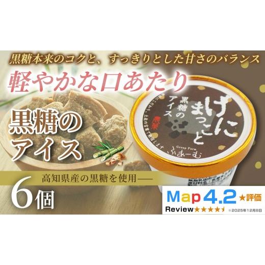 ふるさと納税 菓子 アイス 高知県 安芸市 黒糖 アイス 100ml×6個 アイスクリーム 人気 ご当地アイス 高知県 黒糖味 黒砂糖 スイーツ デザート お菓子 おやつ …