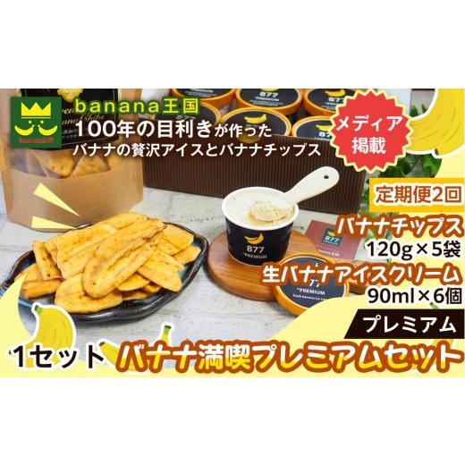 ふるさと納税 菓子 アイス 愛知県 名古屋市 定期便2ヶ月 満喫プレミアムセット プレミアム生バナナアイスクリーム(90ml×6個)・プレミアムバナナチップス …
