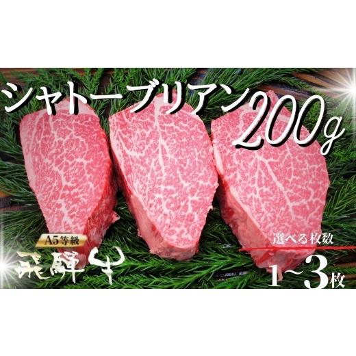 ふるさと納税 牛肉 ヒレ 岐阜県 飛騨市 [父の日 6/18〜21日お届け対応]＼贅沢 厚さ満足/飛騨牛 5等級 シャトーブリアンステーキ 200g×1枚 [岐阜県産]飛…