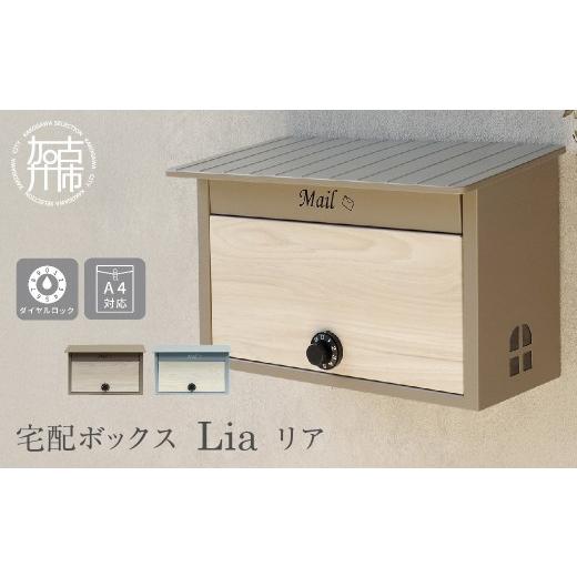 ふるさと納税 雑貨・日用品 兵庫県 加古川市 壁掛けポスト Lia リア ブルーグレー/ホワイト木目 [ ポスト 郵便ポスト 郵便受け 壁掛けポスト アンティーク …