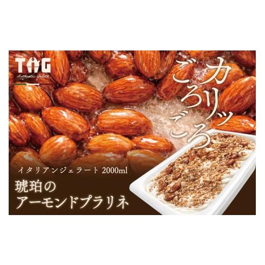 ふるさと納税 アイス・ヨーグルト ジェラート 秋田県 美郷町 ジェラート ジェラテリア TiG(ティグ)イタリアンジェラート 琥珀のアーモンドプラリネ 2000ml (…