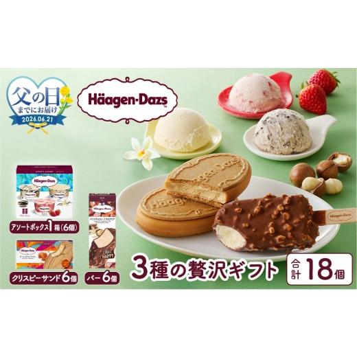ふるさと納税 菓子 アイス 北海道 浜中町 父の日までにお届け ハーゲンダッツ 3種の贅沢ギフト(クリスピー・バー・アソートボックス) アイス アイスクリーム …