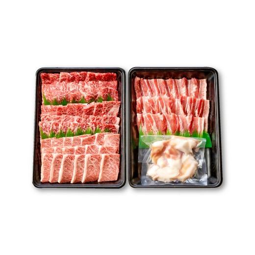 ふるさと納税 牛肉 焼肉・バーベキュー 島根県 大田市 しまね和牛 焼肉用満腹セット(5種類合計1.3kg) 肩ロース カルビ モモ ホルモン 豚バラ しまね和牛 …