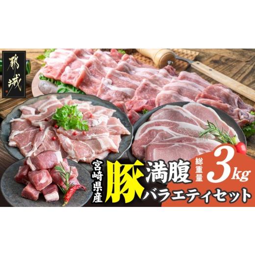ふるさと納税 豚肉 ロース 宮崎県 都城市 宮崎県産豚 満腹バラエティ3kgセット (都城市) 豚肉 ポーク ステーキ ロース バラ スライス 焼き肉 冷…